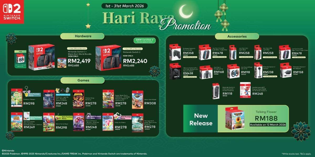 Nintendo Switch 2 Hari Raya Promo 31 Mar