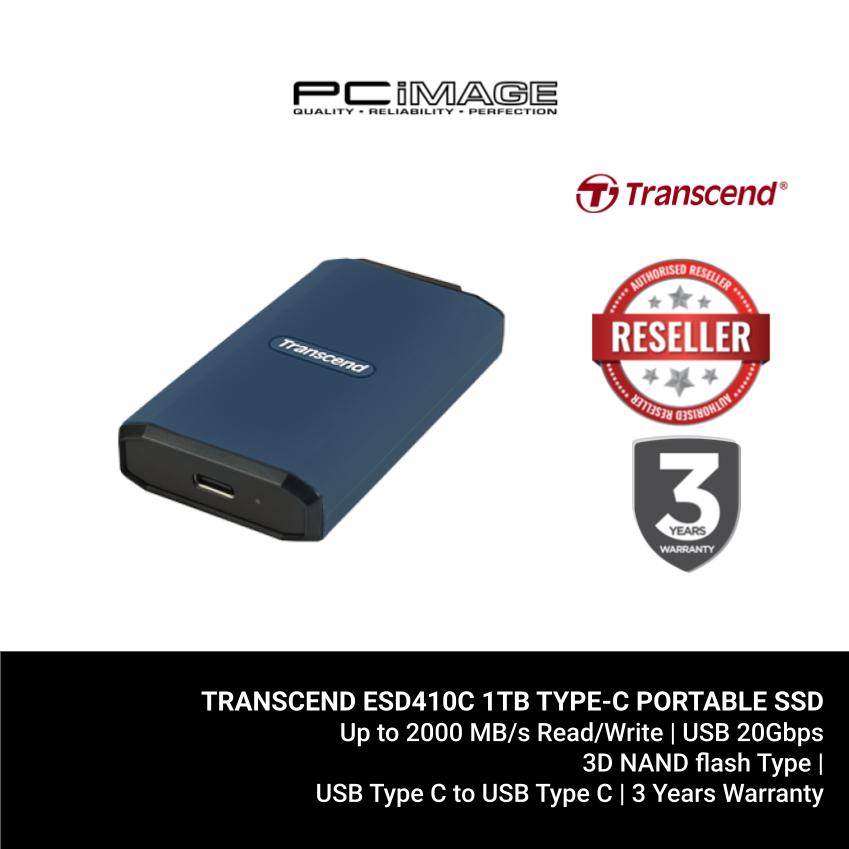TRANSCEND ESD410C 1TB USB 20GBPS PORTABLE SSD-DARK BLUE | PC Image