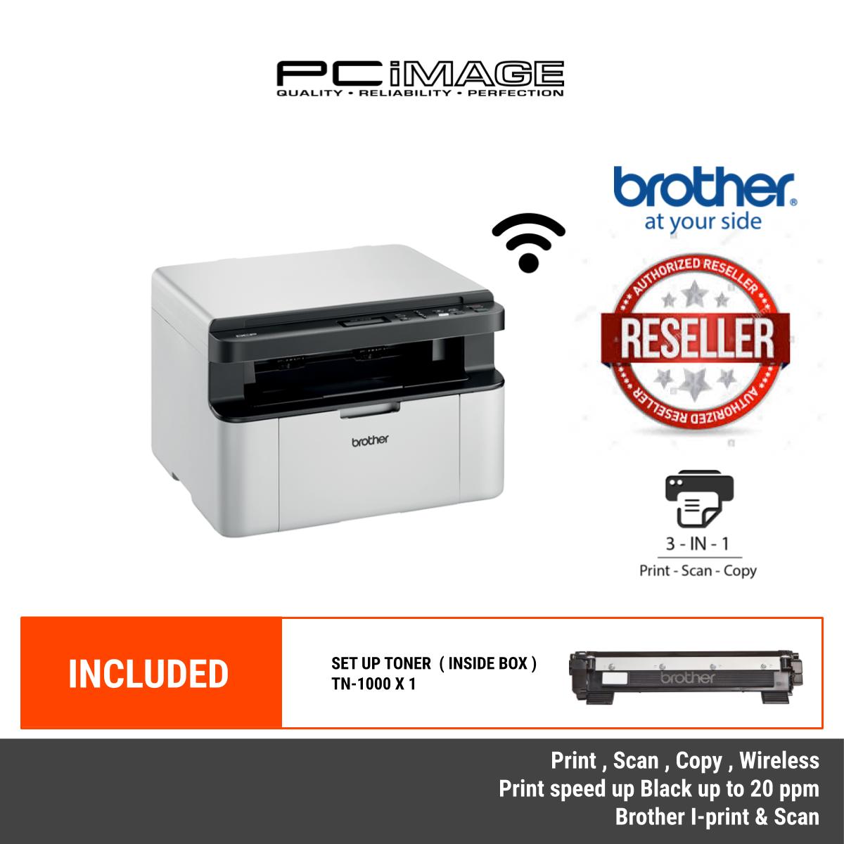 BROTHER - Stampante Multifunzione DCP-1610W Stampa Copia Scansione Laser B / N A4 20 Ppm Wi-Fi USB