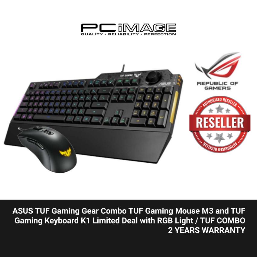 Asus Ra04 Tuf Gaming K1 Keyboard P305 Tuf Gaming M3 Gaming Mouse Bundle Set 90mp01x0 Bkua00 Bs Pcimage