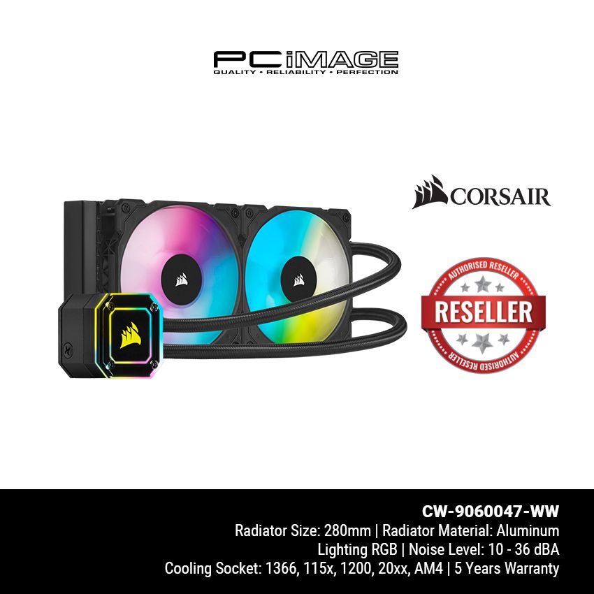 CORSAIR iCUE H115i Elite Capellix 280MM RGB Liquid CPU Cooler PC Image