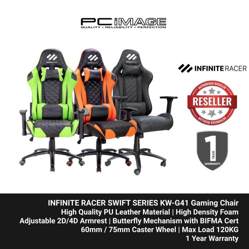 INFINITE RACER SWIFT SERIES KW-G41 Gaming Chair - 2D/4D Armrest, Metal ...